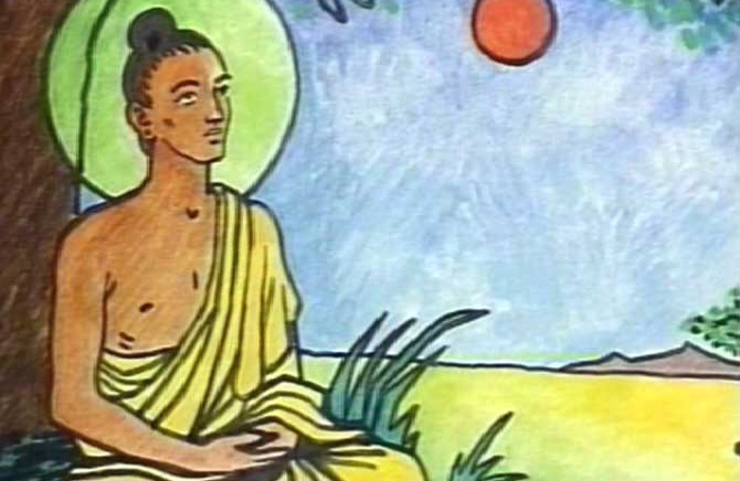 cartoon-buddha-red-sun